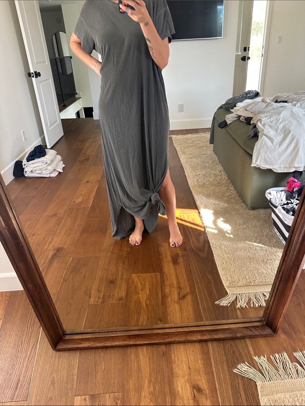 THE GREAT. Crewneck Tee dress